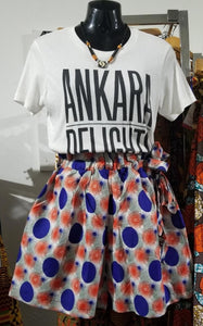 Ankara Summer Shorts (Size Small)