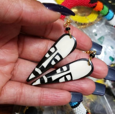 Batik African Mask Earrings