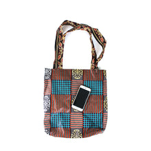 Load image into Gallery viewer, &#39;Native Brown&#39; Ankara Print Tote Bag