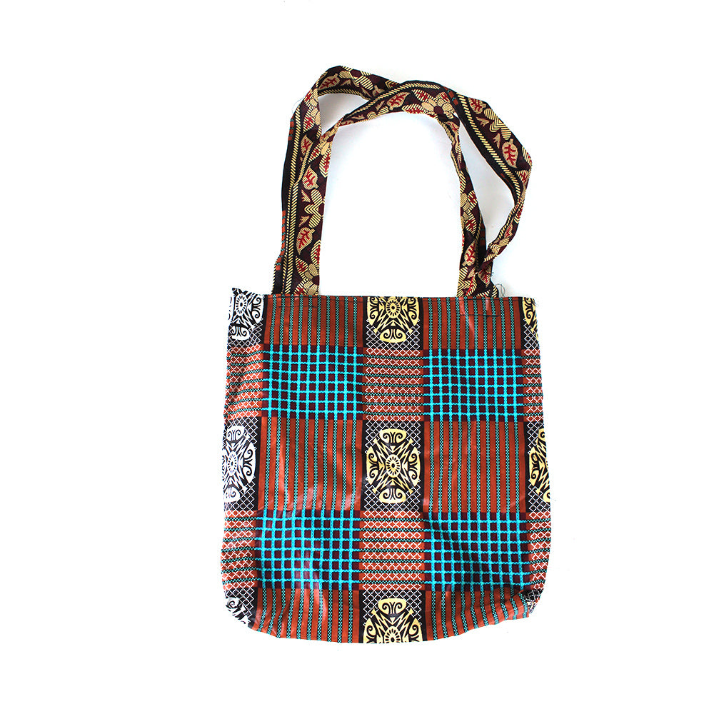 'Native Brown' Ankara Print Tote Bag