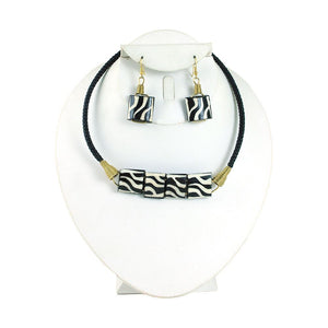Kenyan Square Bone Choker Set