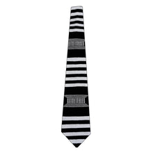 Load image into Gallery viewer, &#39;Ashanti Stool&#39; Kente Necktie - Black &amp; White