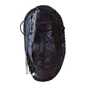 Black Mask Leather Purse