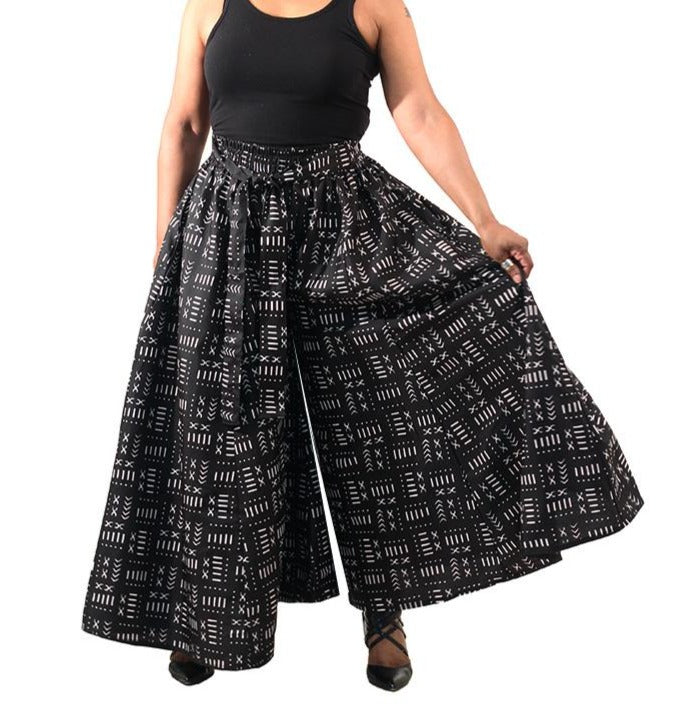 Mud Print Palazzo Pants