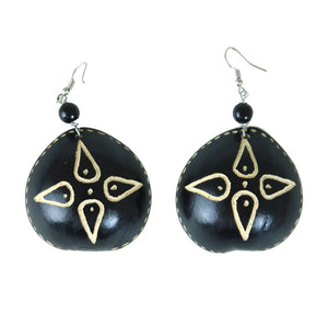 Black Gourd Calabash Earrings