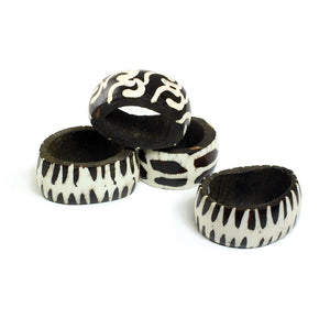 Batik Bone Napkin Rings