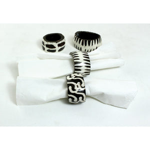 Batik Bone Napkin Rings