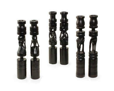 Kenyan Ebony Candle Holders