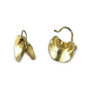 Fulani Gold Crescent Moon Earrings
