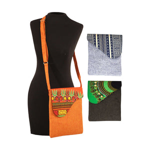 Dashiki Print Clutch/Crossbody Bag