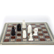 Load image into Gallery viewer, Egyptian &#39;Mother of Pearl&#39; Deluxe Chess Set