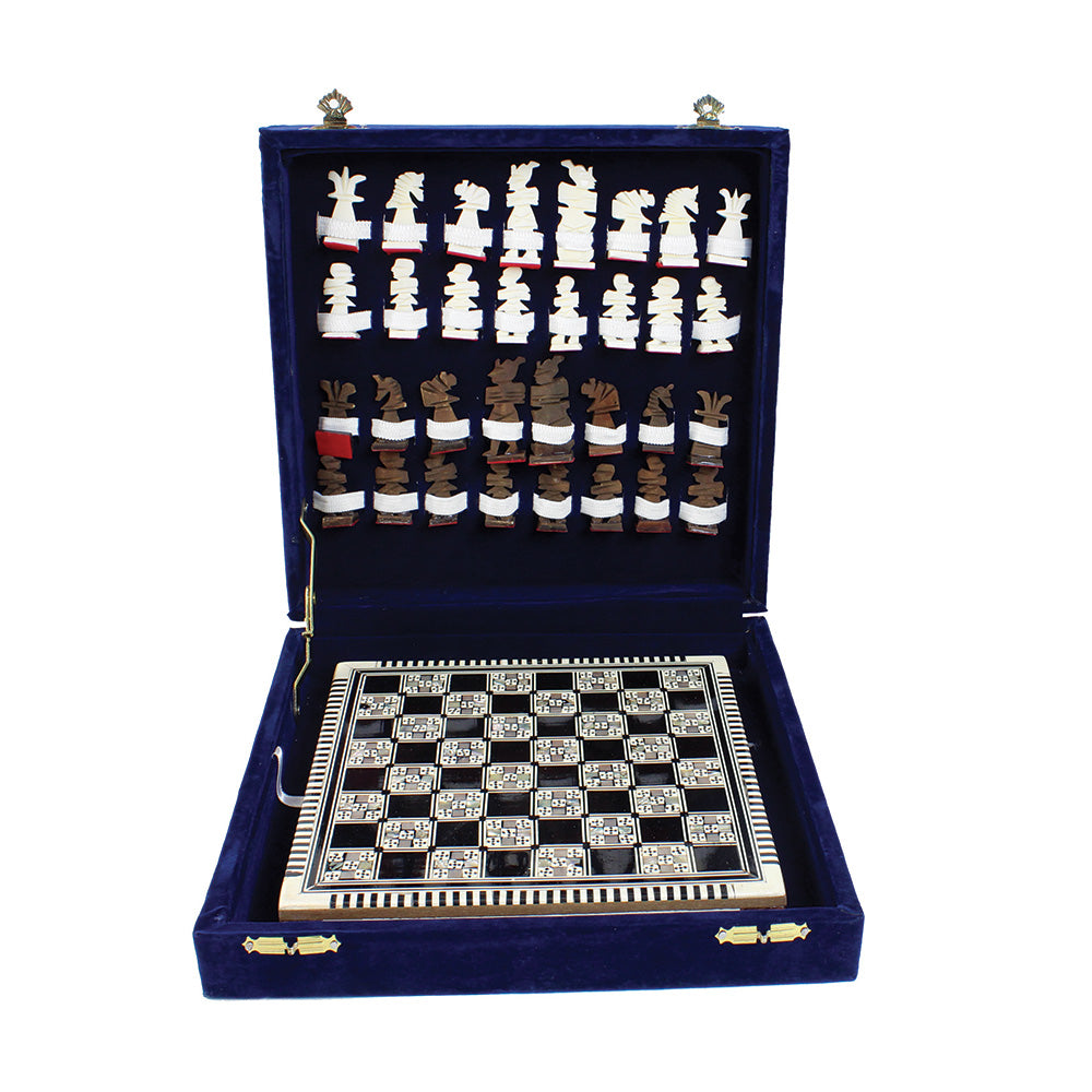 Egyptian 'Mother of Pearl' Deluxe Chess Set