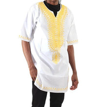 Load image into Gallery viewer, Gold Embroidered Tunic - White