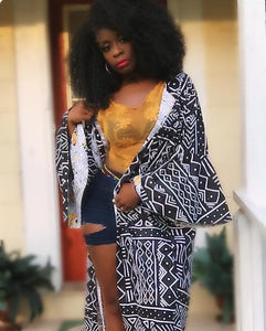 Reversible African Print Kimono Jacket
