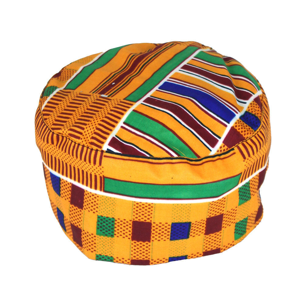 Unisex Kente Print Kufis (Caps)