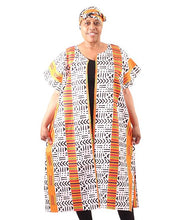 Load image into Gallery viewer, Unisex Kente Mud Print Open Kaftan