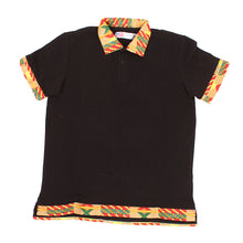 Load image into Gallery viewer, Men&#39;s Kente Print Trim Polo Shirt