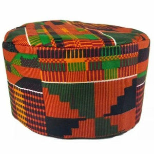 Unisex Kente Print Kufis (Caps)