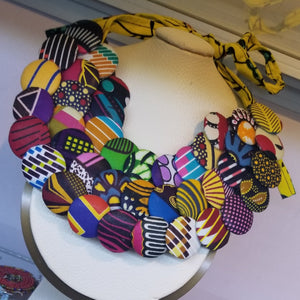 Ankara (Kitenge) Button Necklace Sets