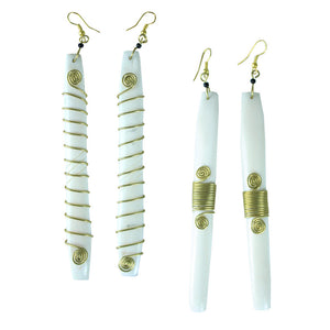 'Milk & Honey' Bone Earrings