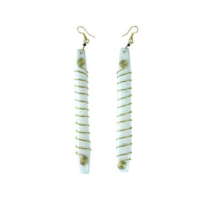 'Milk & Honey' Bone Earrings