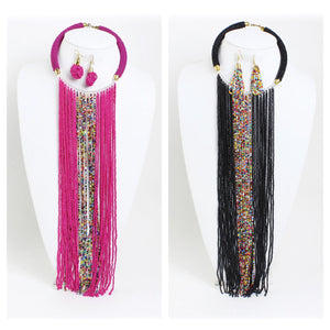 Maasai Fringe Necklace Sets