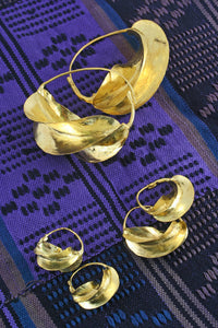 Fulani Gold Twist Earrings