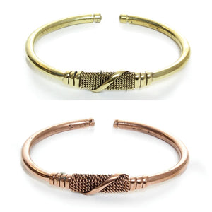 Unisex Kenyan Metal Twist Bracelets