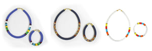 Maasai Bead Choker & Bracelet Set - Blue
