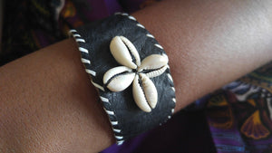 Unisex Nigerian Leather & Cowry Bracelets