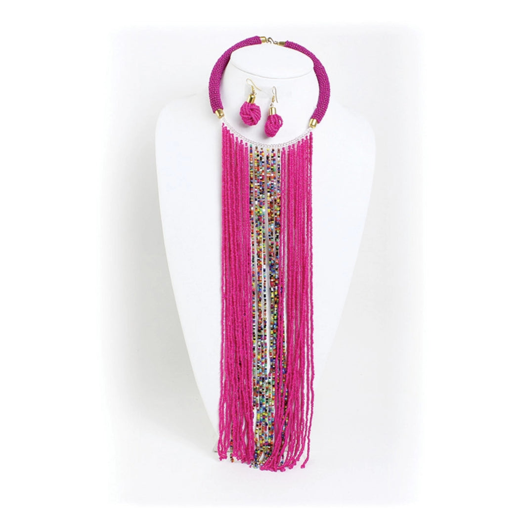 Maasai Fringe Necklace Sets