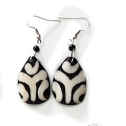 Kenyan Batik Bone Earrings *New Styles Added*