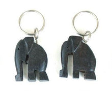 Load image into Gallery viewer, Wooden Elephant Keychain