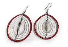 Load image into Gallery viewer, Maasai Bead Cowry Earrings