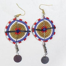 Load image into Gallery viewer, Beaded Zulu Chain Earrings