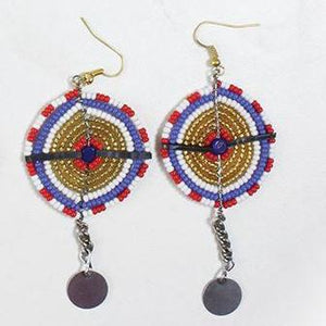 Beaded Zulu Chain Earrings