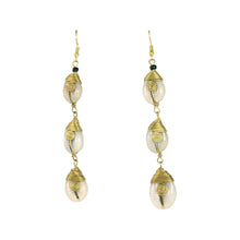 Load image into Gallery viewer, Swirl Cowry Shell Drop Earrings