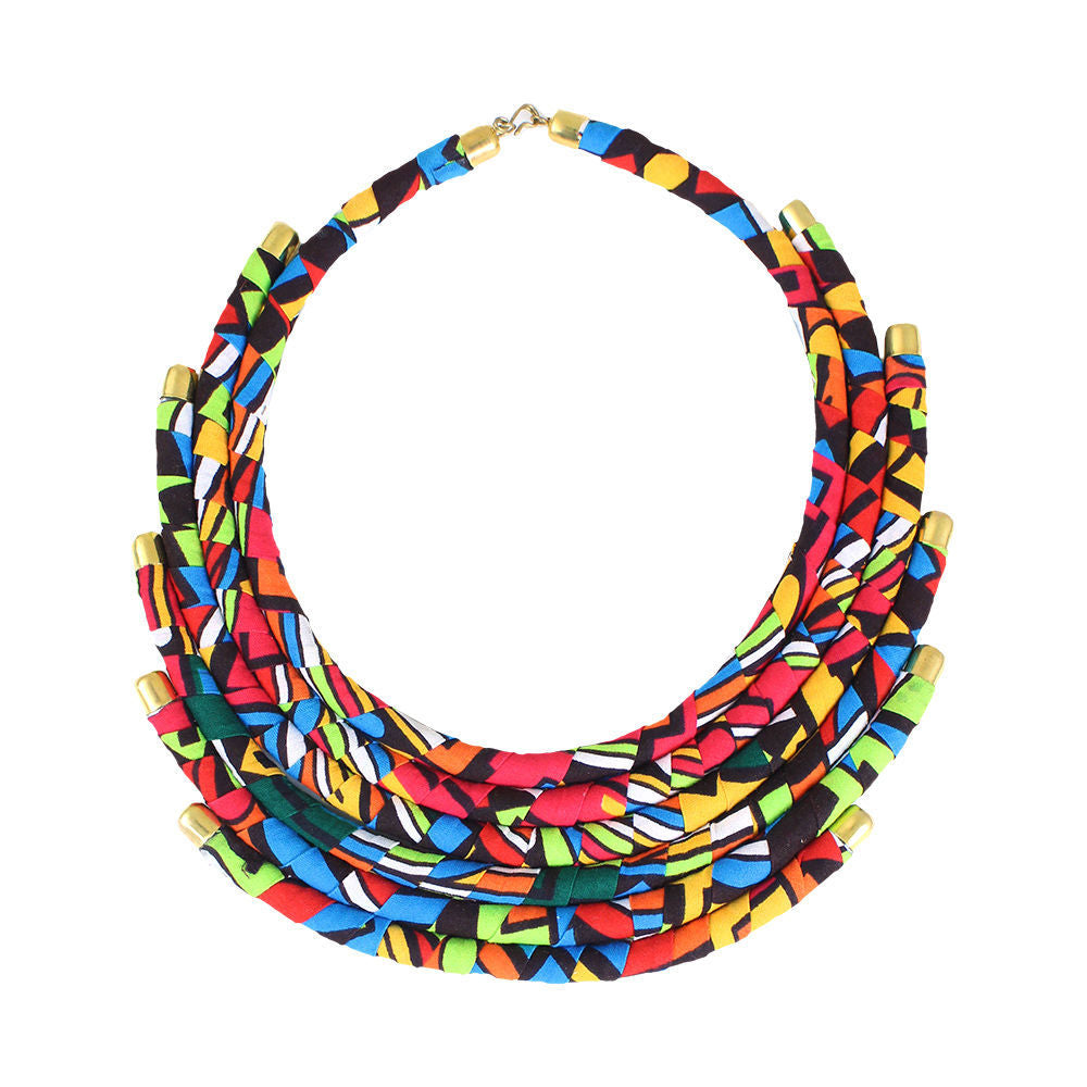 Kitenge (Ankara) 6-Row Necklaces
