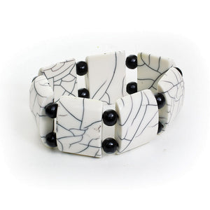 White Bone Elastic Bracelet