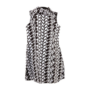 Stella Black & White Print Collar Dress - Plus