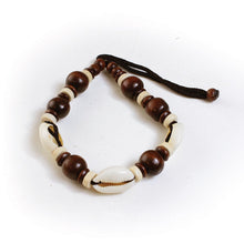 Load image into Gallery viewer, Unisex Cameroonian Wood &amp; Cowry Bead Bracelets