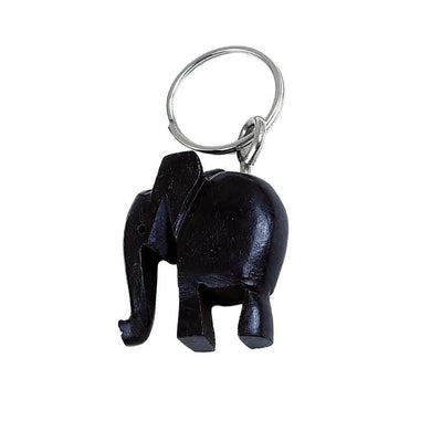 Wooden Elephant Keychain